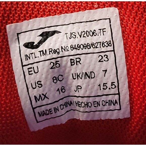 Joma Toledo Jr Kids‎ Turf Red Blue Soccer Shoes Youth 8C - Picture 8 of 8